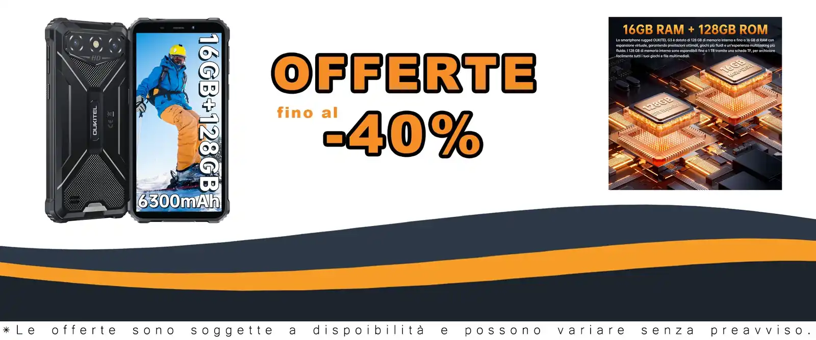 Smartphone resistente 2025 16GB+128GBnero