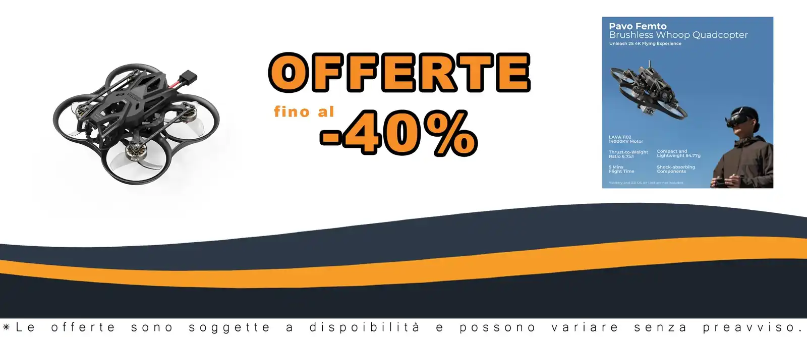 Droni pocket HD freestyle 2S 1102KV 20A