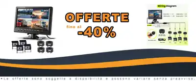 Kit Retrovisore Rear 4 Camere 9 Pollici Monitor
