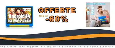 Tablet Android 14 per Bambini con Casco Protettivo 64GB